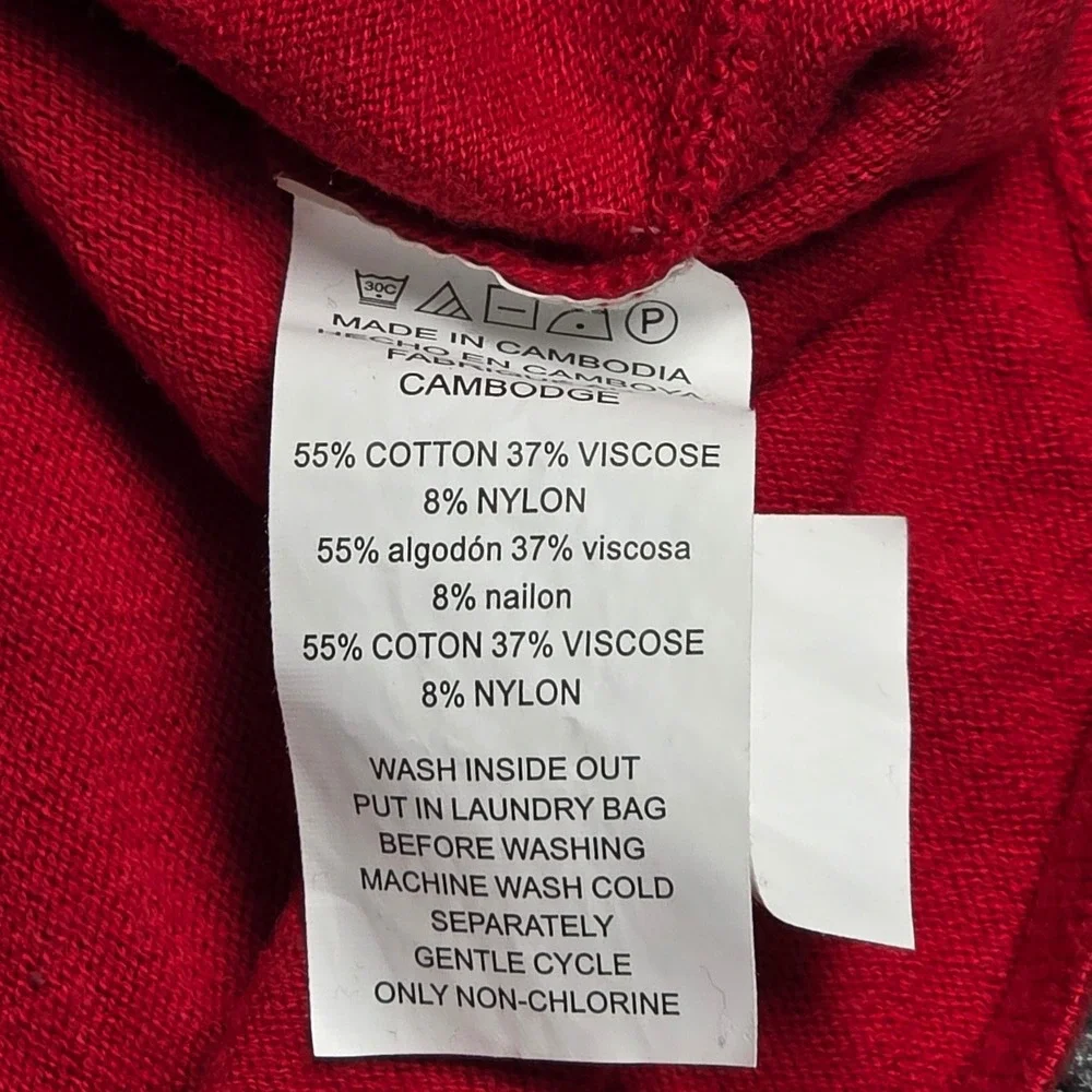 Michael Kors Crew Neck Sweater‎ Top Women Size Medium Red Long Sleeve